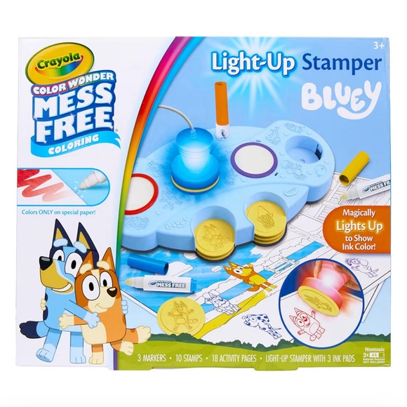 Crayola Other - Crayola Magic Light Up Bluey Stamper Art Set Mess Free Light-Up Stamper